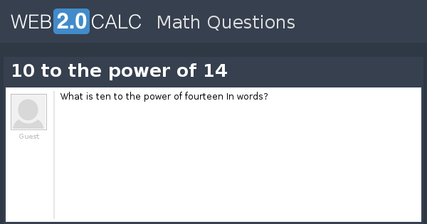 2 to the power of 14