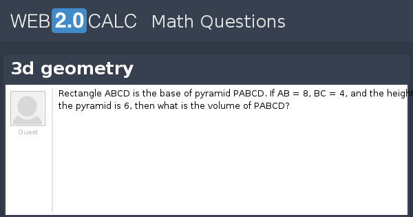 View question 3d geometry