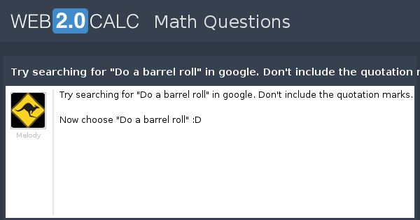 Fun: Do A Barrel Roll On Google