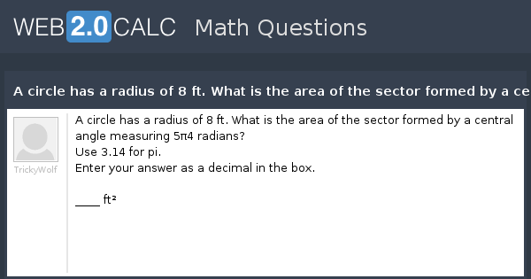 area of circle with radius 8 ft