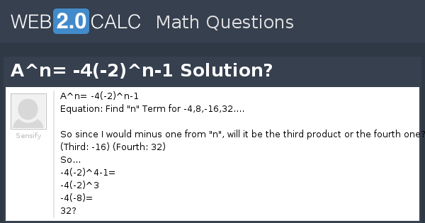 View Question A N 4 2 N 1 Solution