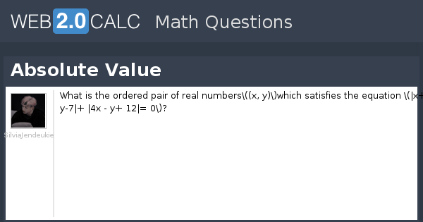 View question - Absolute Value