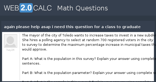 View question - again please help asap i need this question for a class ...