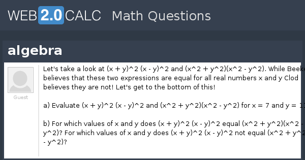 View question - algebra