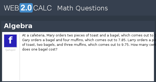 View question - Algebra