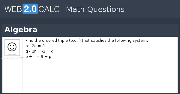 View question - Algebra