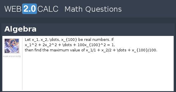 View question - Algebra