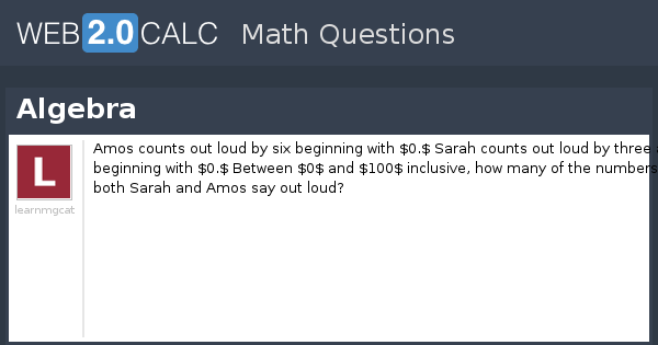 View question - Algebra