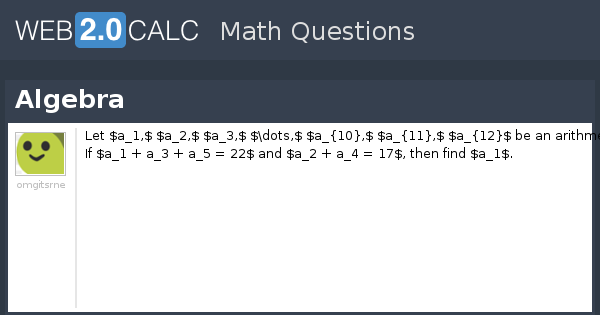 View question - Algebra