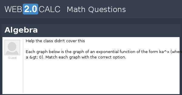 View question - Algebra