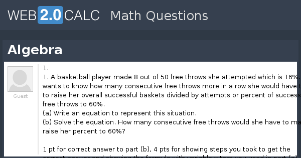 View question - Algebra