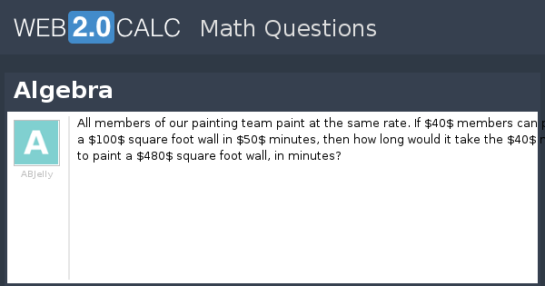 View question - Algebra