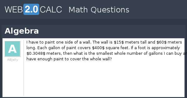 View question - Algebra