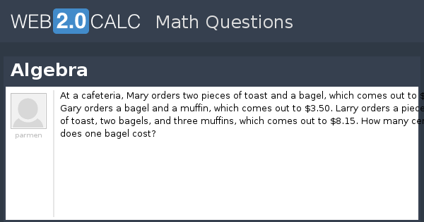 View question - Algebra