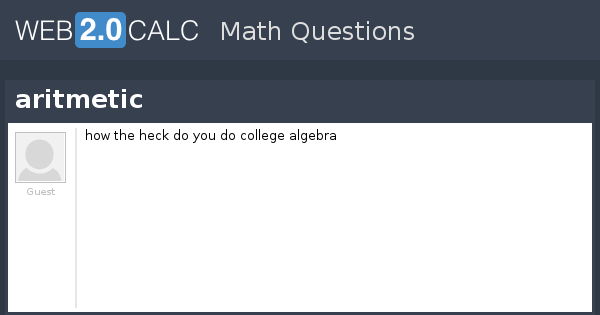 view-question-aritmetic