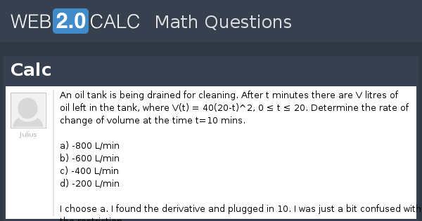 View Question Calc