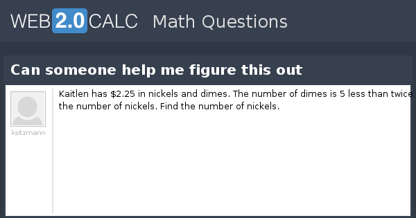View question - Can someone help me figure this out
