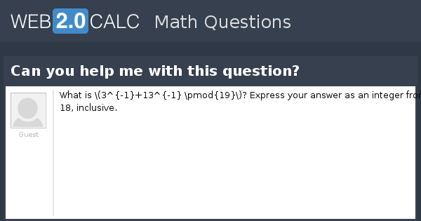 View question - Can you help me with this question?