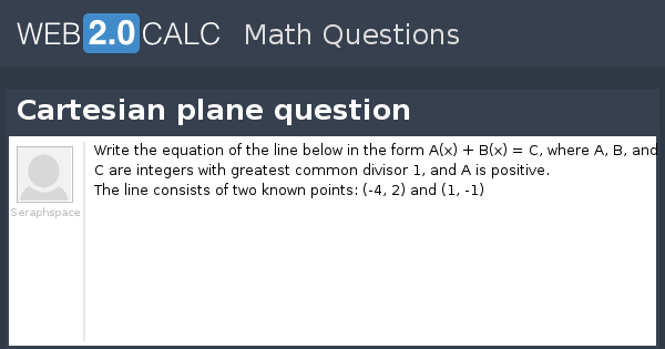 Define Cartesian Question View question - Cartesian plane question