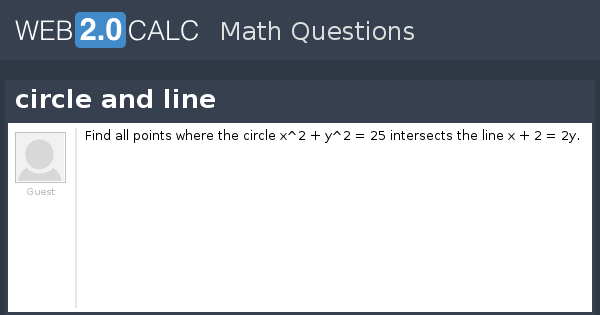 View Question Circle And Line