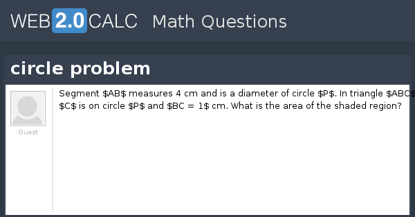 View question - circle problem