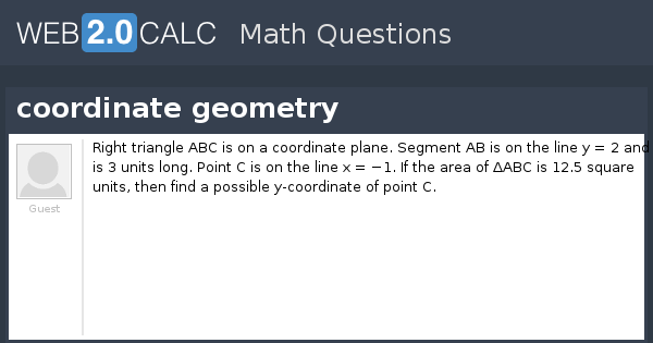 View Question Coordinate Geometry