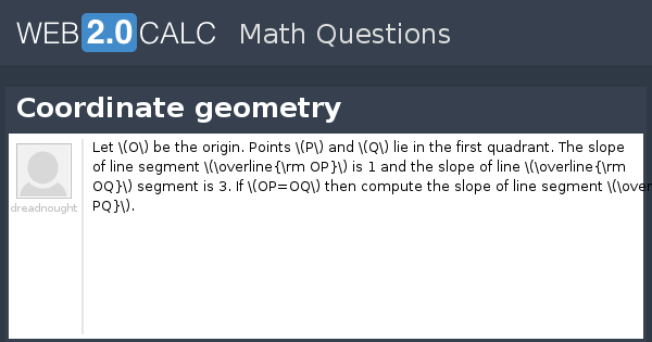 42 Geometry View question - Coordinate geometry