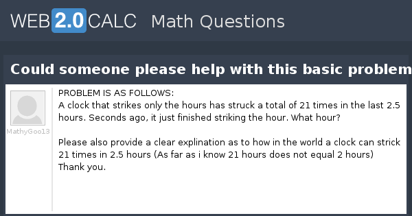 View question - Could someone please help with this basic problem?