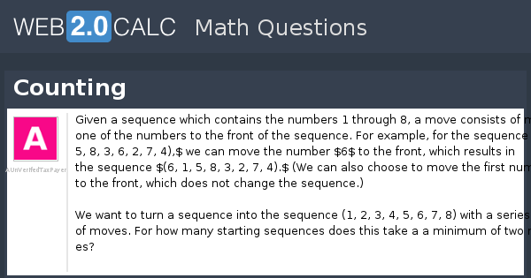 View Counting View question - Counting