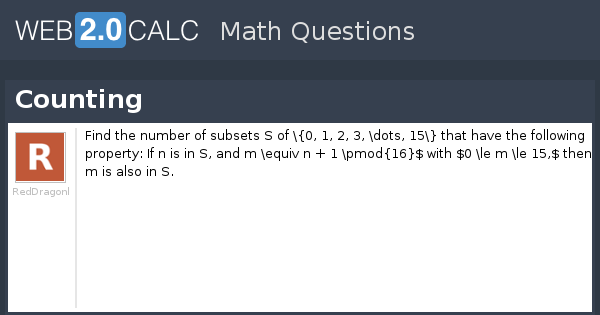 View Counting View question - Counting