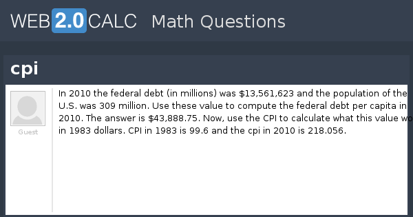 View question - cpi