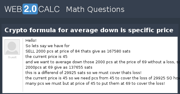 average down calculator crypto