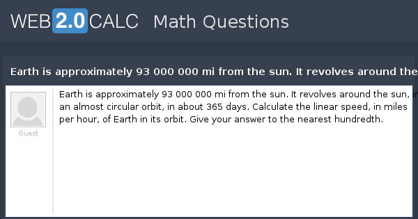 calculate the average speed, in kilometers per second, of the earth in its orbit