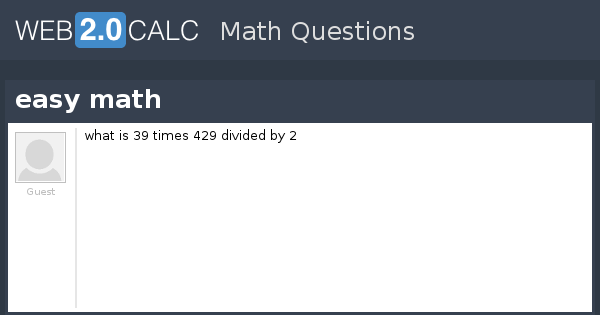 view-question-easy-math