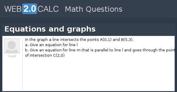 View Question Equations And Graphs