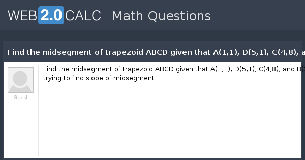 find the length of the midsegment of trapezoid abcd