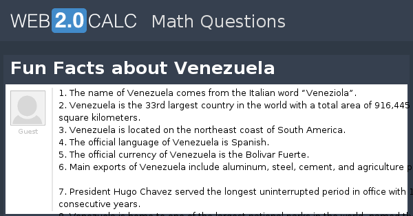 view-question-fun-facts-about-venezuela