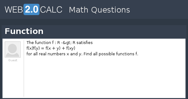 View question - Function