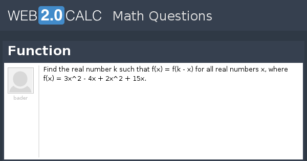 View question - Function