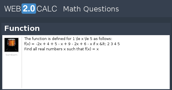 View question - Function