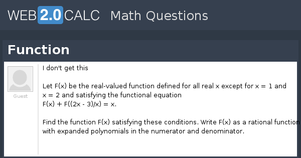 View question - Function