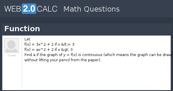 View question - Function