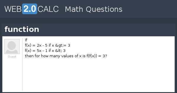 View question - function