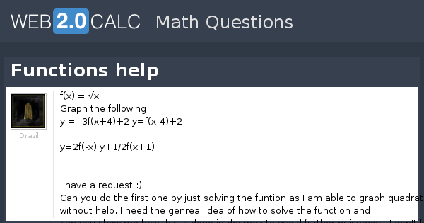 View Question Functions Help