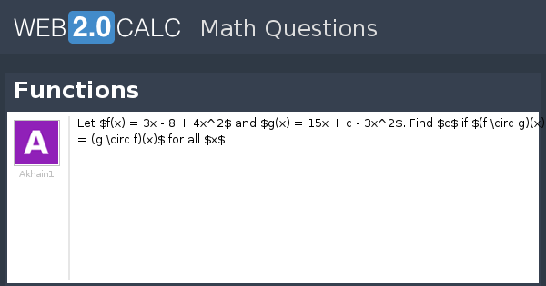 View question - Functions