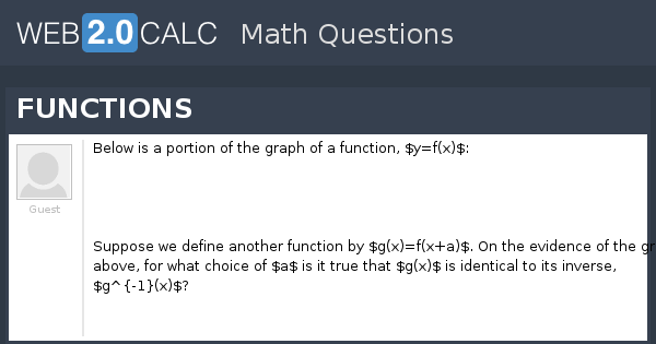View question - FUNCTIONS