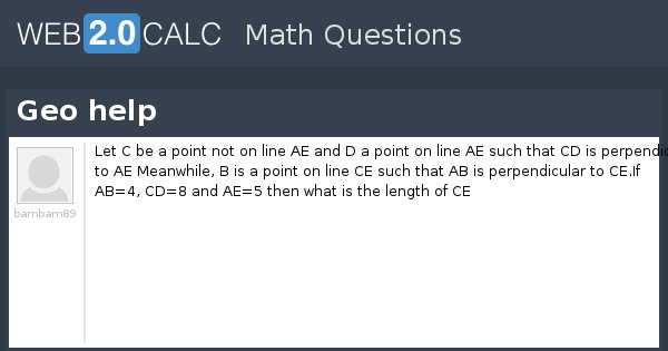 View Question Geo Help