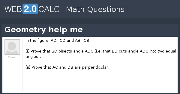 View question - Geometry help me