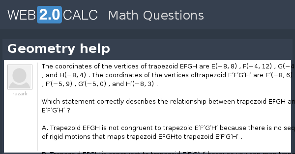 View question - Geometry help