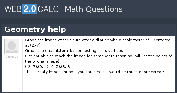 View question - Geometry help